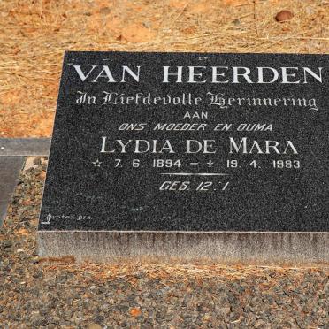 HEERDEN Lydia De Mara, van 1894-1983