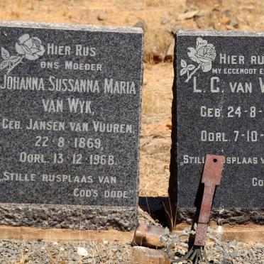 WYK L.C., van 1877-1918 &amp; Johanna Sussanna Maria JANSEN VAN VUUREN 1869-1968