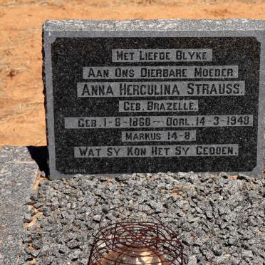 STRAUSS Anna Herculina nee BRAZELLE 1860-1948