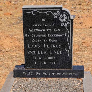 LINDE Louis Petrus, van der 1897-1974