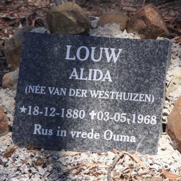 LOUW Alida nee VAN DER WESTHUIZEN 1880-1968