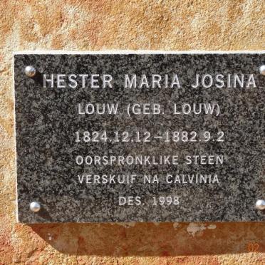 LOUW Hester Maria Josina nee LOUW 1824-1882