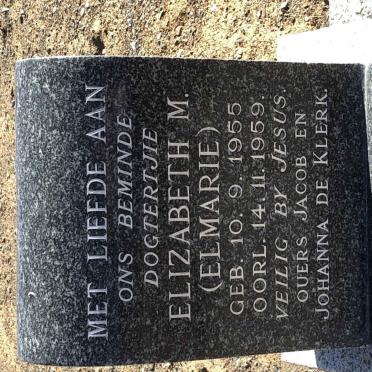 KLERK Elizabeth M., de 1955-1959