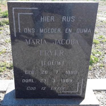 FRYER Maria Jacoba nee LOUW 1899-1969