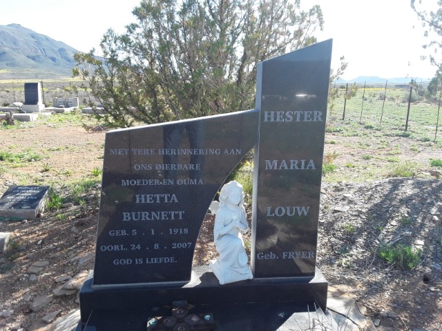 BURNETT Hester Maria Louw nee FREYER 1918-2007