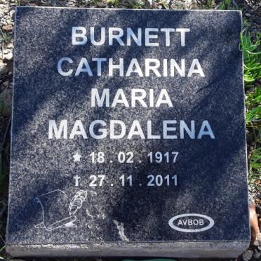 BURNETT Catharina Maria Magdalena 1917-2011