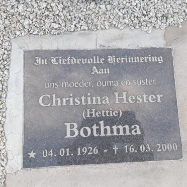 BOTHMA Christina Hester 1926-2000