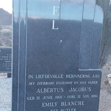 NEL Albertus Jacobus 1901-1961 &amp; Emily Blanche BUTLER 1905-1989