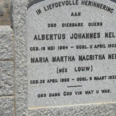 NEL Albertus Johannes 1884-1952 &amp; Maria Martha Magritha LOUW 1886-1933 