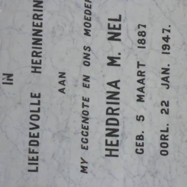 NEL Hendrina M. 1887-1947