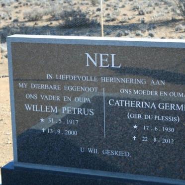 NEL Willem Petrus 1917-2000 &amp; Catherina Germina DU PLESSIS 1930-2012