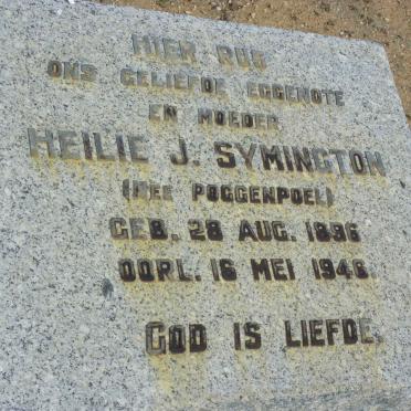 SYMINGTON Heilie J. nee POGGENPOEL 1896-1946