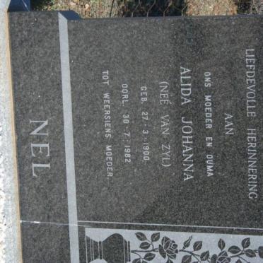 NEL Alida Johanna nee VAN ZYL 1900-1982