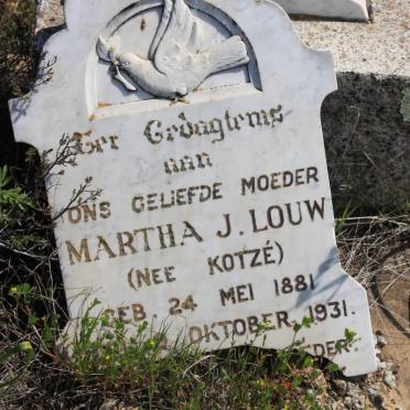 LOUW Martha J. nee KOTZE 1881-1931