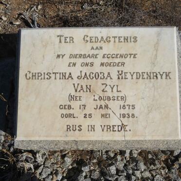 ZYL Christina Jacoba Heydenryk, van nee LOUBSER 1875-1938