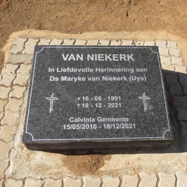 NIEKERK Maryke, van nee UYS 1991-2021