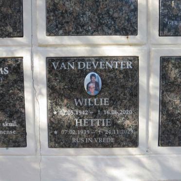 DEVENTER Willie, van 1942-2020 & Hettie 1939-2023