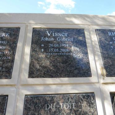 VISSER Johan Gabriel 1954-2008