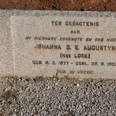 AUGUSTYN Johanna S.E. nee LOCK 1877-1953