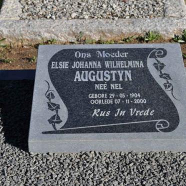 AUGUSTYN Elsie Johanna Wilhelmina nee NEL 1904-2000