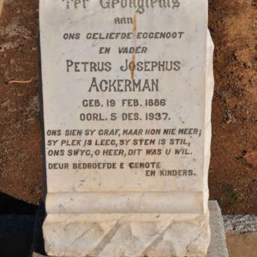 ACKERMAN Petrus Josephus 1886-1937