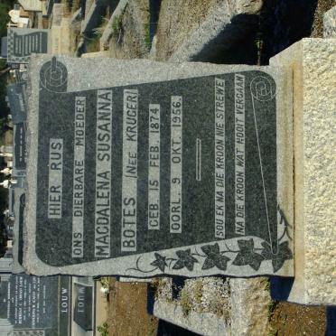 BOTES Magdalena Susanna nee KRUGER 1874-1956