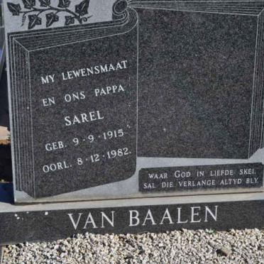 BAALEN Sarel, van 1915-1982