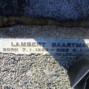 BAARTMAN Lambert 1883-1968