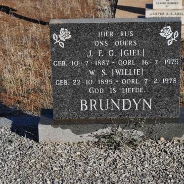 BRUNDYN J.F.G. 1887-1975 &amp; W.S. 1895-1978