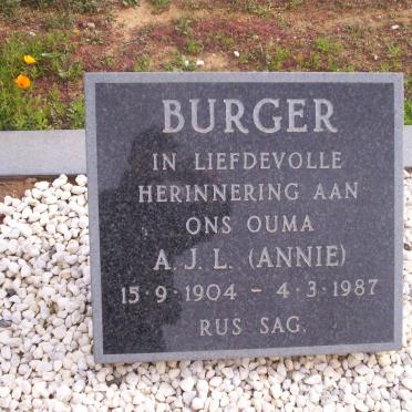 BURGER A.J.L. 1904-1987