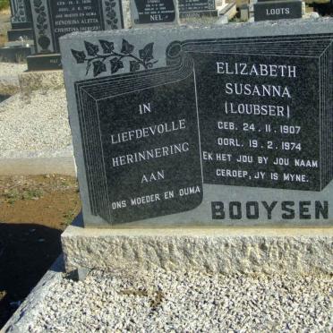 BOOYSEN Elizabeth Susanna nee LOUBSER 1907-1974