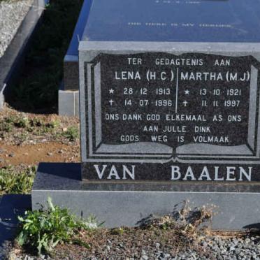 BAALEN H.C., van 1913-1996 :: VAN BAALEN M.J. 1921-1997