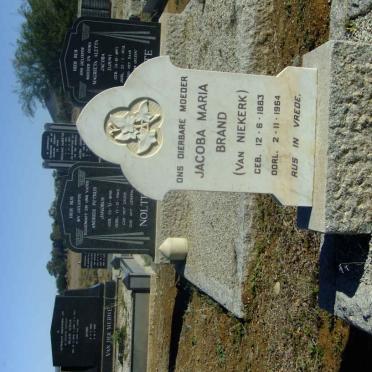 BRAND Jacoba Maria nee VAN NIEKERK 1883-1964