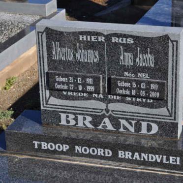 BRAND Albertus Johannes 1911-1999 &amp; Anna Jacoba NEL 1919-2000