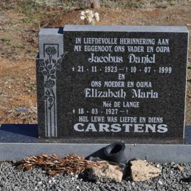 CARSTENS Jacobus Daniel 1923-1999 &amp; Elizabeth Maria DE LANGE 1927-