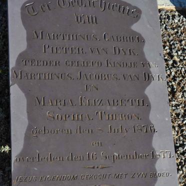 DYK Marthinus Gabriel Pieter, van 1876-1877