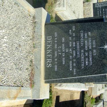 DEKKERS C.J.F. 1910-1990 &amp; Cornelia Magrietha MOSTERT 1915-1968