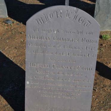 FORD Murray Charles 1872-1873 :: FORD Hester Francis 1873-1873