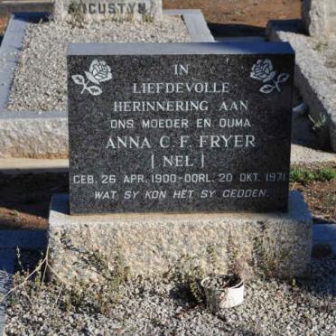 FRYER Anna C.F. nee NEL 1900-1971