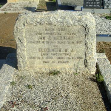 HERBERT Jan A. 1873-1927 &amp; Elizabeth W.J. AUGUSTYN 1883-1959