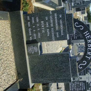 HERBERT Bertie 1923-1979
