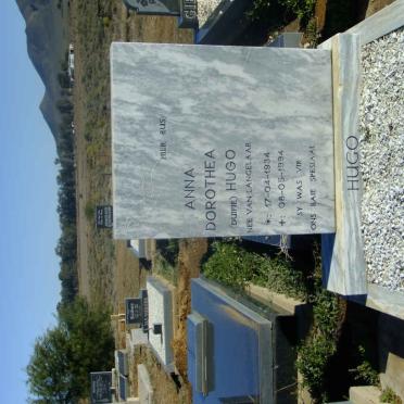 HUGO Anna Dorothea nee VAN LANGELAAR 1934-1994