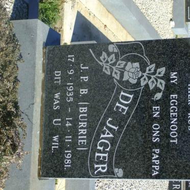 JAGER J.P.B., de 1935-1981