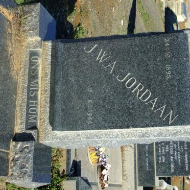 JORDAAN J.W.A. 1895-1944