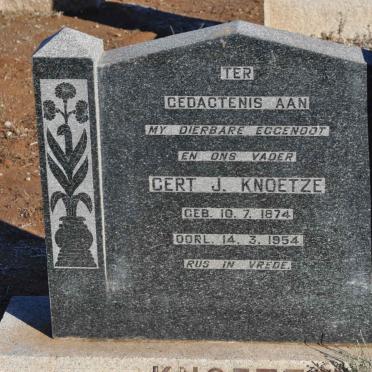 KNOETZE Gert J. 1874-1954
