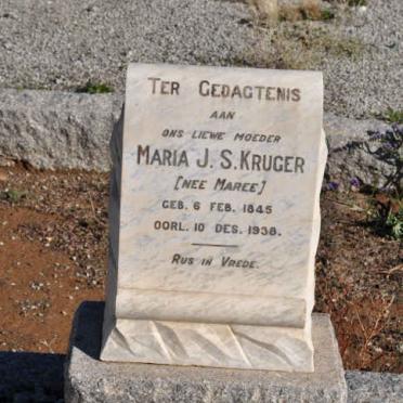 KRUGER Maria J.S. nee MAREE 1845-1938