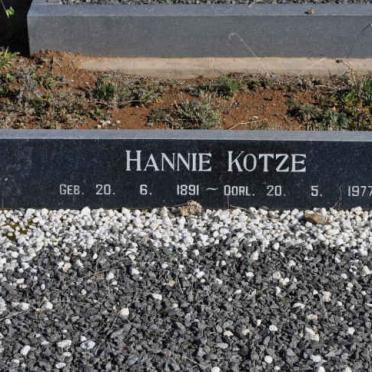 KOTZE Hannie 1891-1977