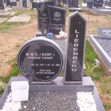 LIEBENBERG M.M.E. nee VISSER 1917-2002