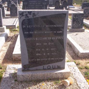 LOUW Maria Elizabeth Olifina nee VAN DYK 1907-1970
