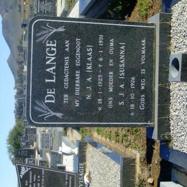 LANGE N.J.A., de 1925-1991 &amp; S.J.A. 1926-
